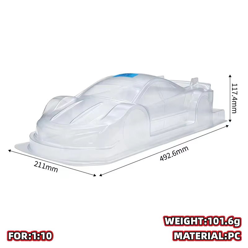 1Pc 1/10 190mm Clear Unpainted - Pc Chassis 评论和价格