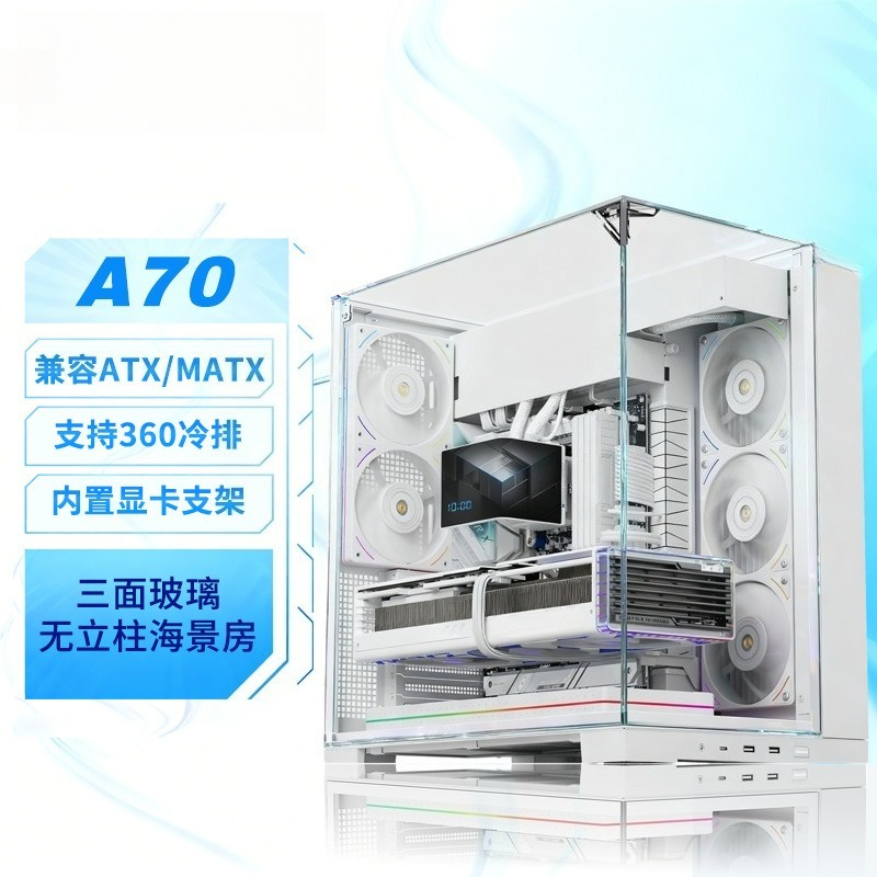 White Panoramic Triple Tempere - Atx Case 评论和价格