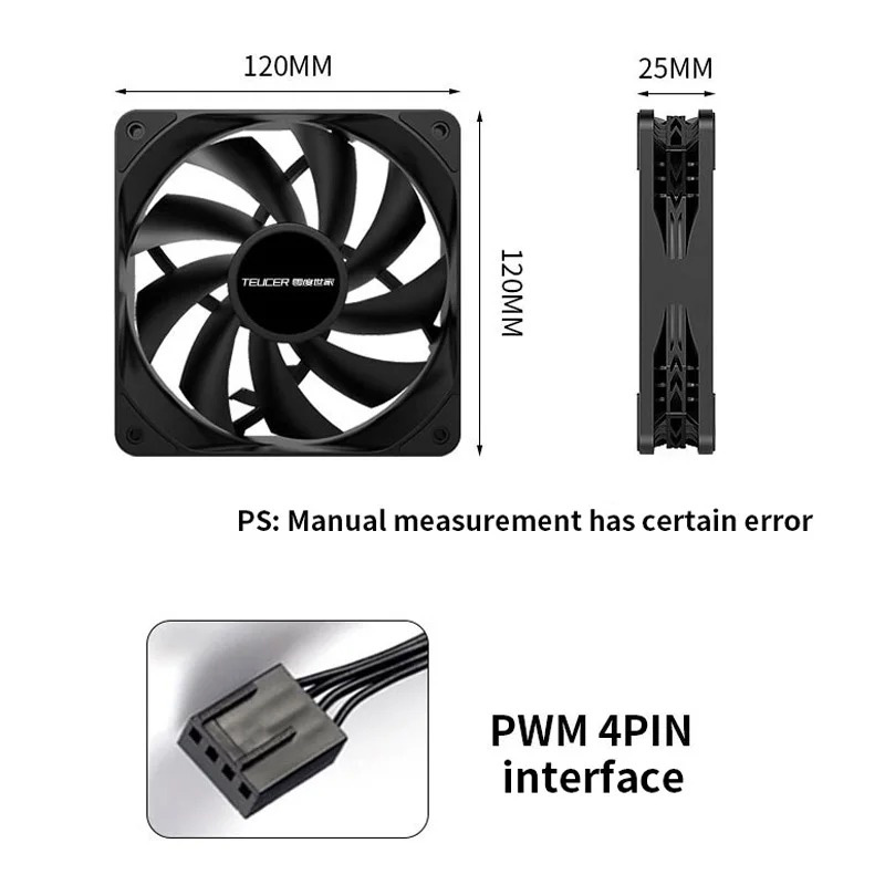 Teucer 12cm Chassis Fan PWM Co - Case Fan Controller 评论和价格